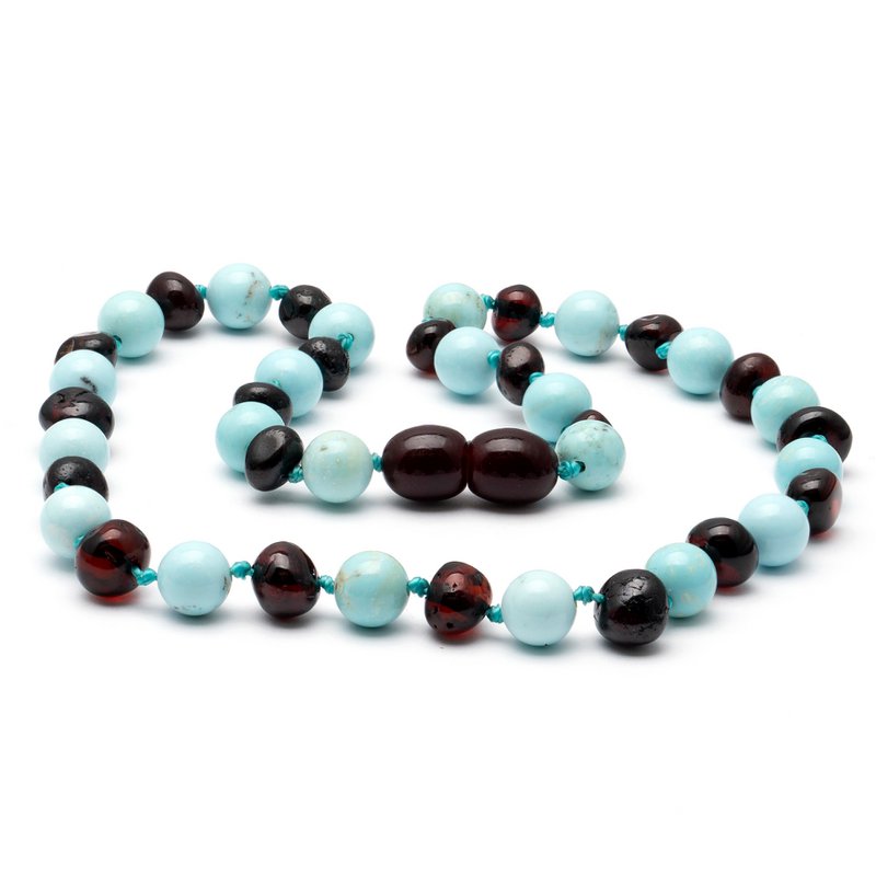 Baltic Amber & Turquoise Necklace 133