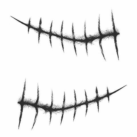 Temporary tattoo: mouth scars x5