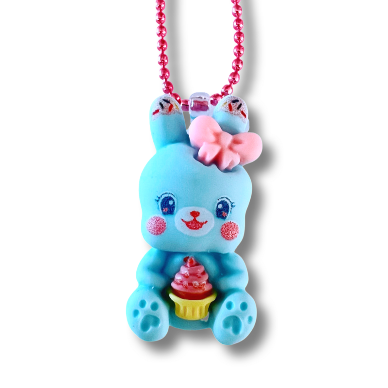 Pop Cutie Cup Cake Bunny Necklace