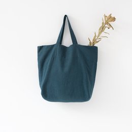 Deep Water Linen Big Bag