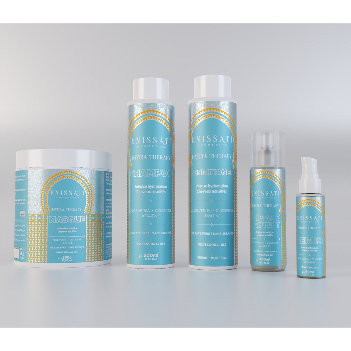 Kompletna gama Hydra Therapy – szampon, maska, odżywka, środek chroniący przed ciepłem i serum