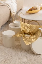 J-Line Tray plateau - tray - metal - gold - large - HS