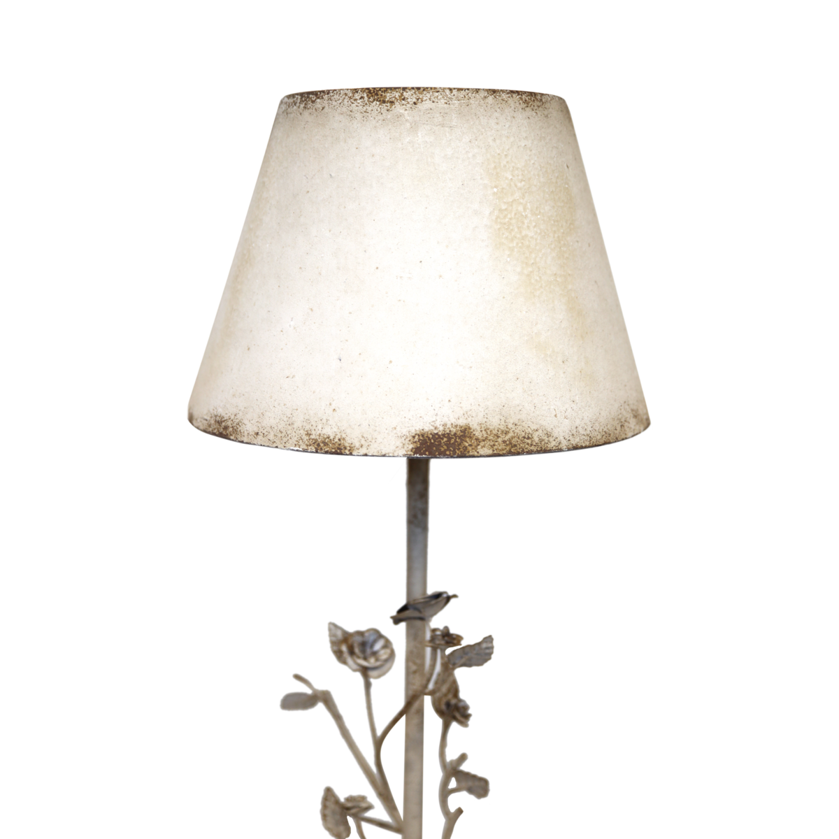 Rosenlampe mit Eisenlampenschirm H 84x34 cm