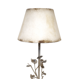 Rosenlampe mit Eisenlampenschirm H 84x34 cm