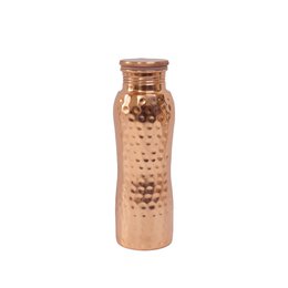 HAMMERED CURVE COPPER BOTTLE 600 ML