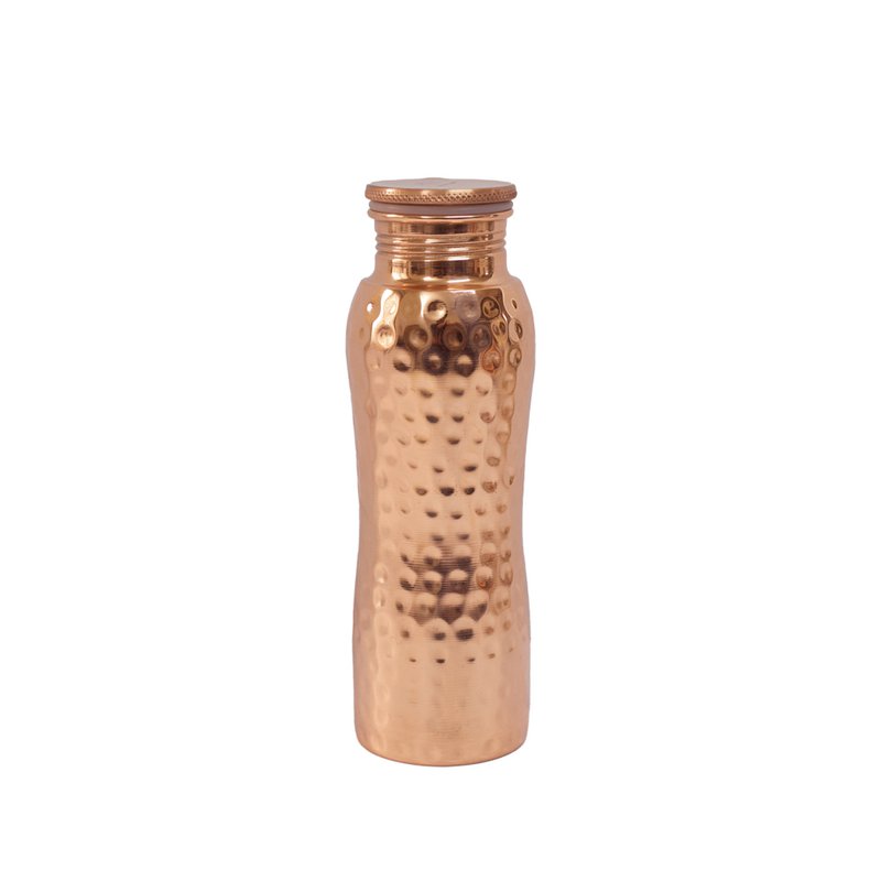 HAMMERED CURVE COPPER BOTTLE 600 ML