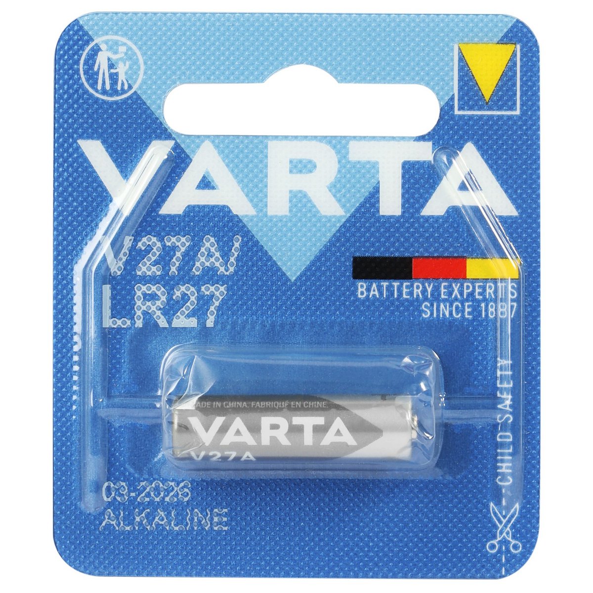 VARTA 12V Alkaline Batterie V27A/LR27, 1er Blister