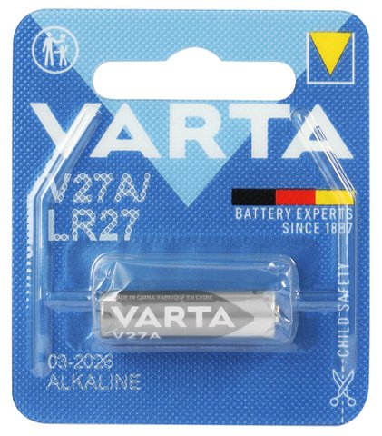 VARTA 12V Alkaline Batterie V27A/LR27, 1er Blister