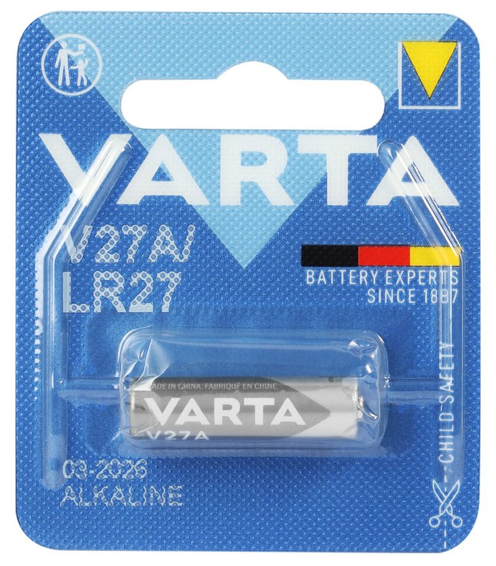 VARTA 12V Alkaline Batterie V27A/LR27, 1er Blister