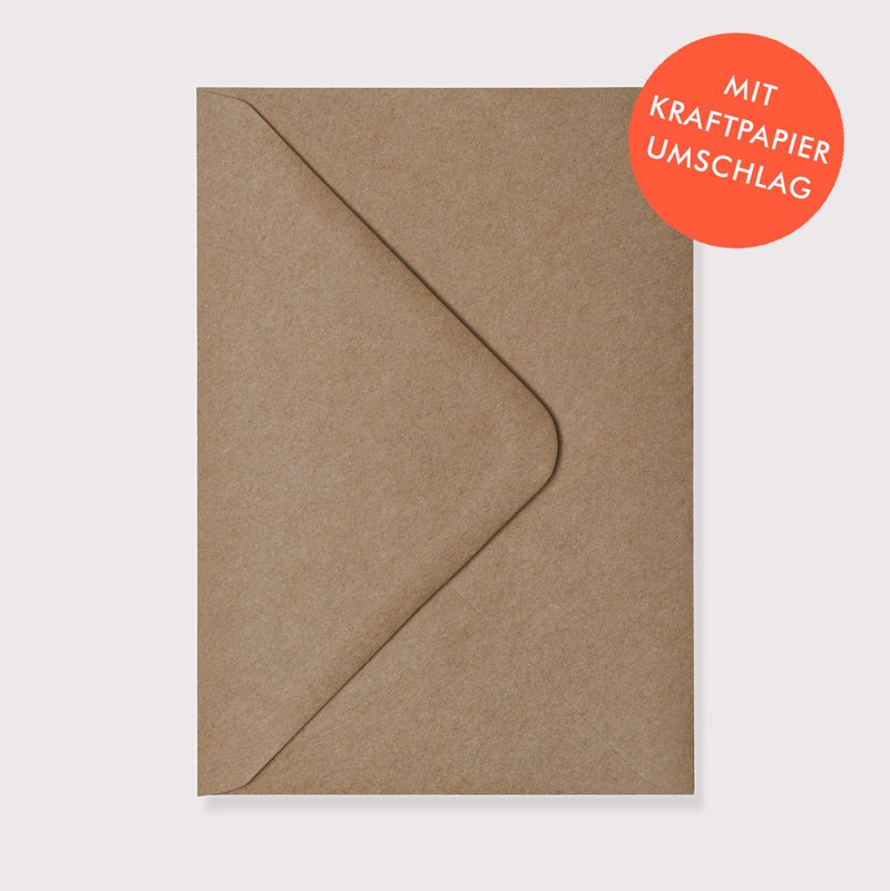 Vouwkaart met envelop - "Aap met cadeau"