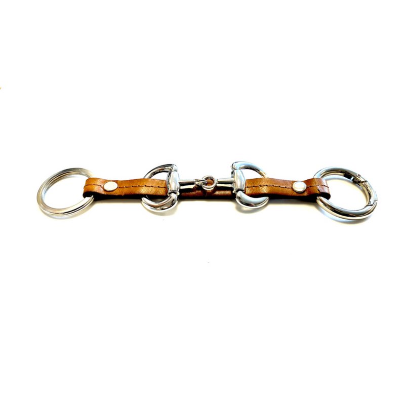 Sleutelhanger paardenbit cognac