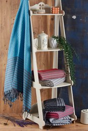  Large, soft, and absorbent Turkish hammam towel in a variety of color combinations.