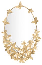Wall Mirror Oval Butterfly Cm 59X3X89,5 (Mirror Cm 46X78) 660270000