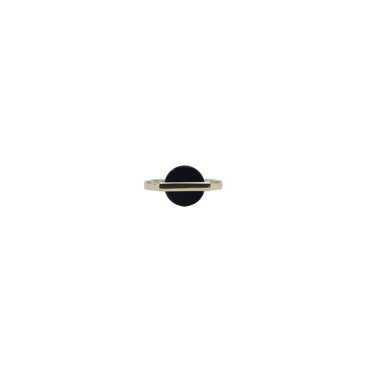 Plaqué Or 18 Carats Onyx Noire 52