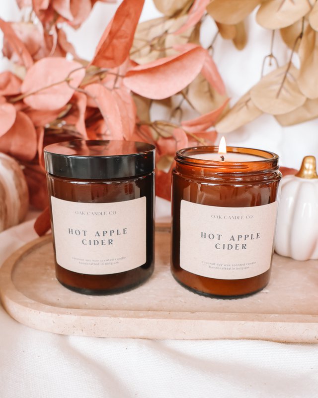 Hot Apple Cider Amber Jar Candle