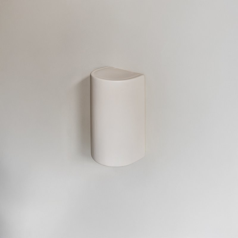 Keramikwandlampe - weiß / unten -Beleuchtung