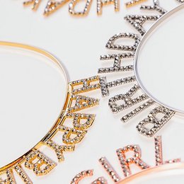 Sparkling Birthday Headband - Happy Birthday Letters