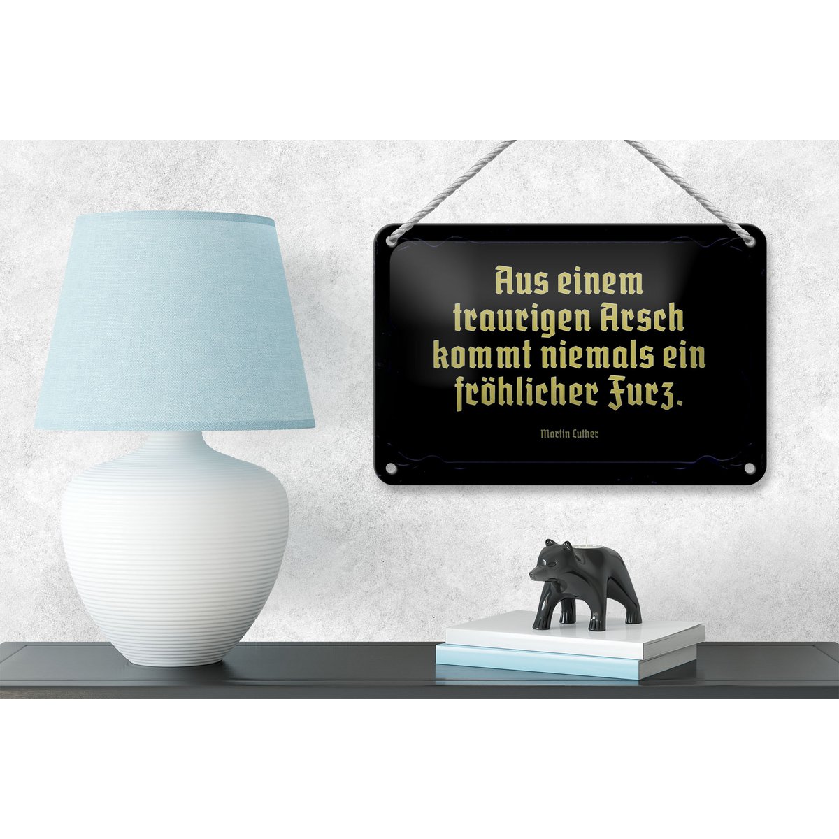 Tin sign saying 18x12cm from a sad ass comes decoration