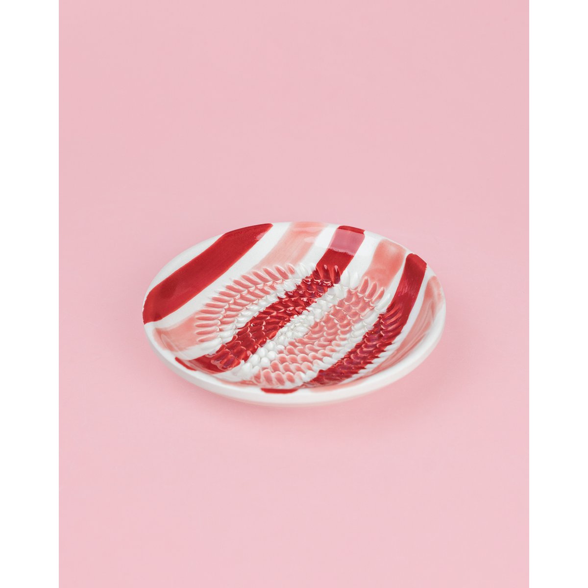 Knoflookrasp Keramisch Bord - Roze en Rood - Lieverd