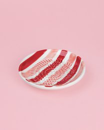 Hvidløgs rivejern Keramisk tallerken - Pink og Rød - Sweetheart
