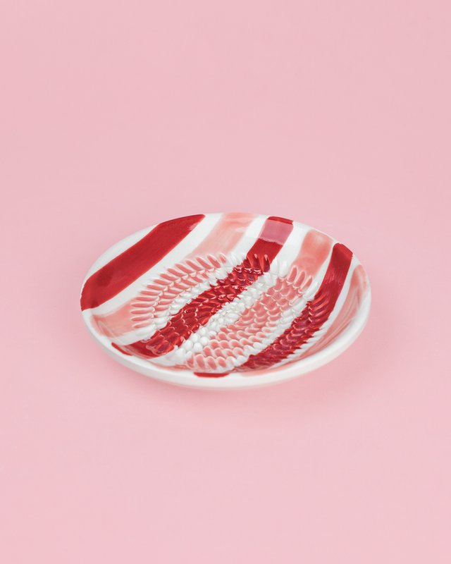 Hvidløgs rivejern Keramisk tallerken - Pink og Rød - Sweetheart
