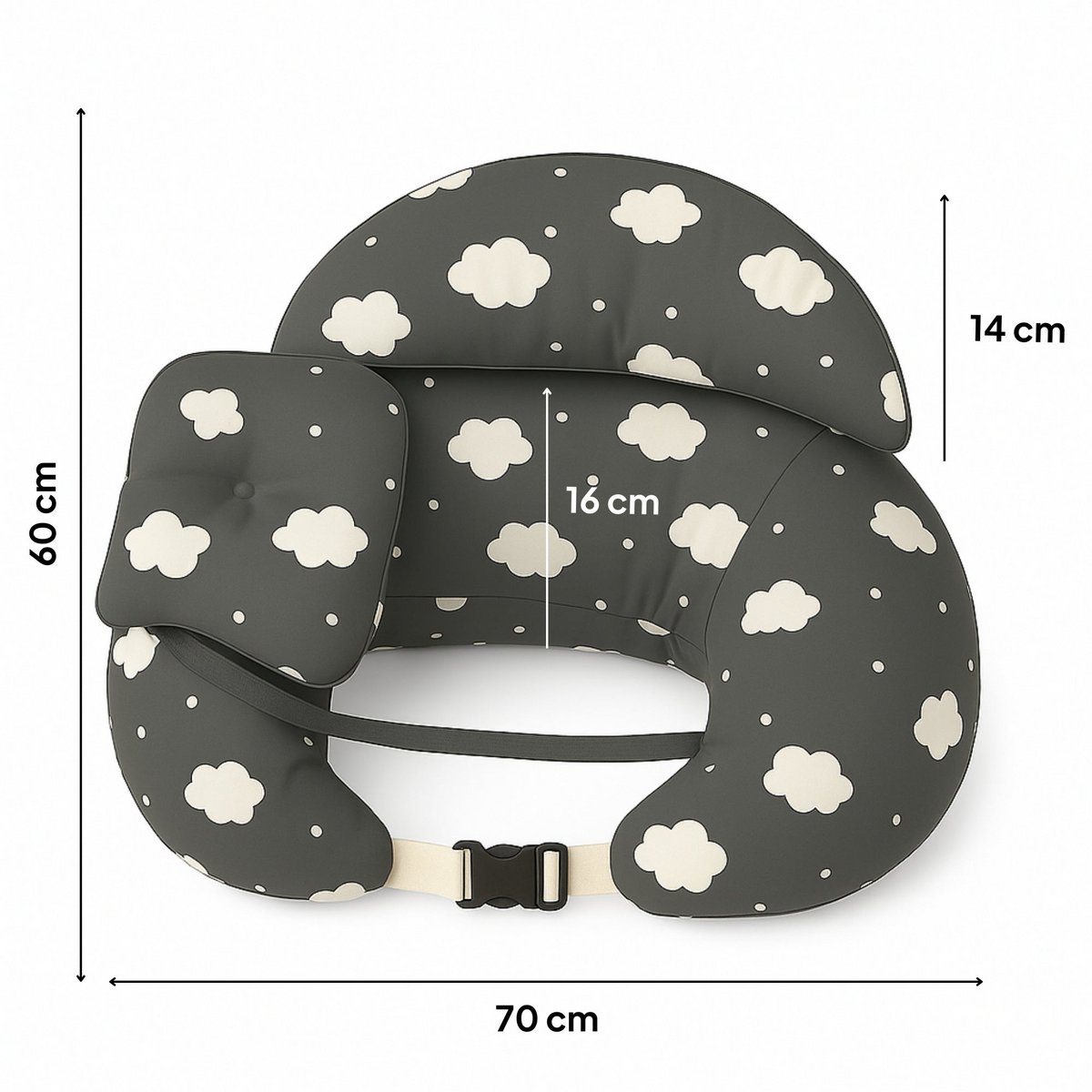 Nursing Pillow with Removable Cover – Soft Plush Material 