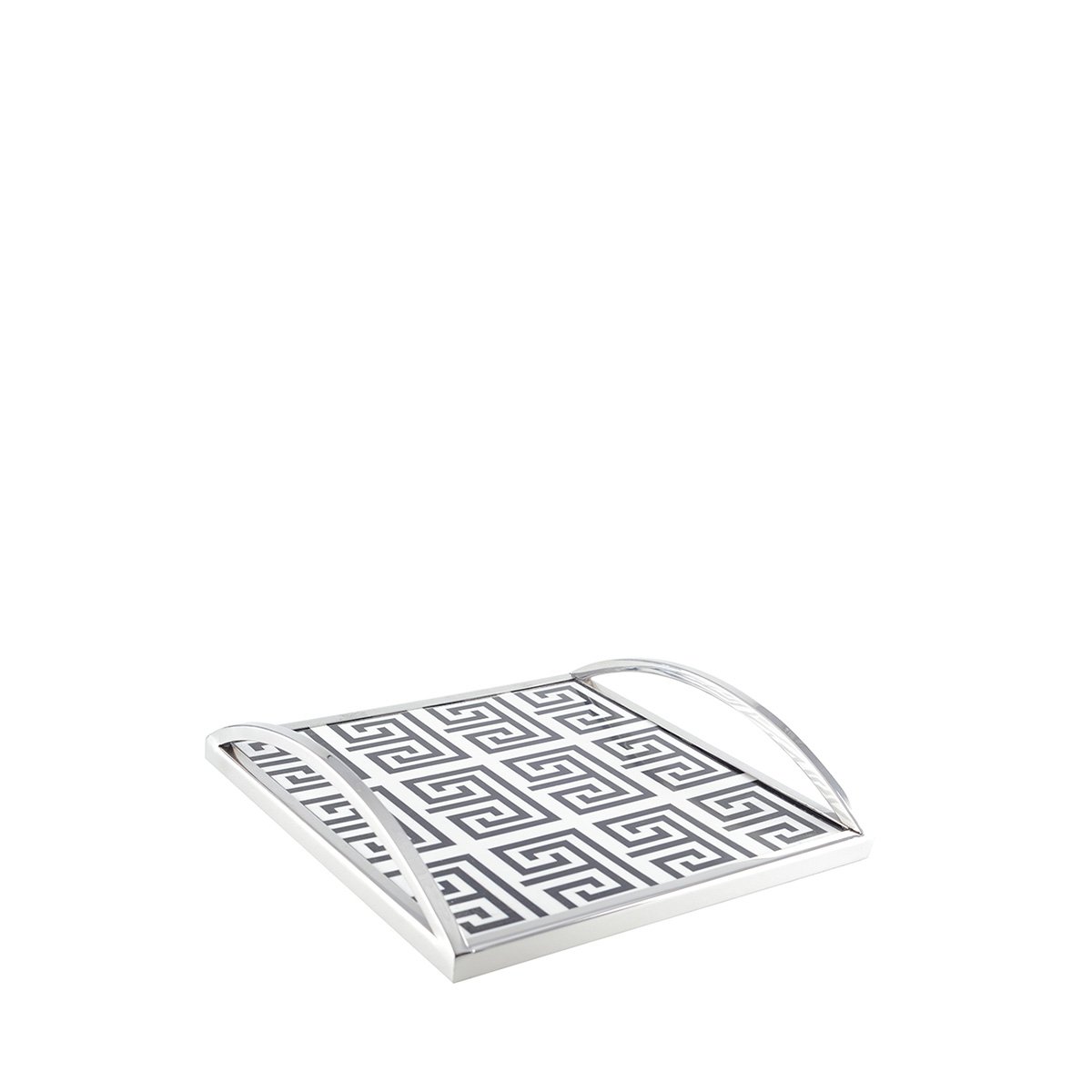 Plateau rectangulaire noir et blanc 30x30x6cm