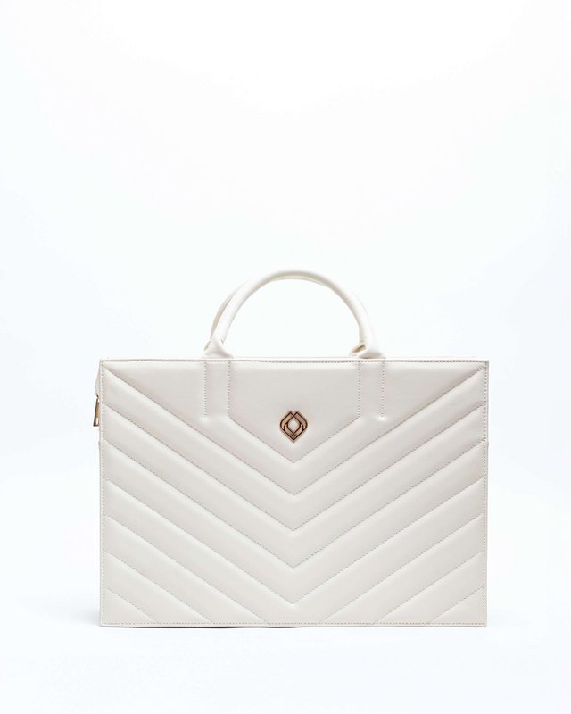 Business Bag Muse Apple Leather Off White
