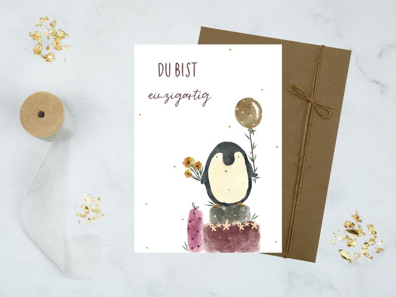 Karte für Kinder "Du bist einzigartig"