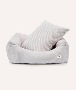 Bone White Corduroy Dog Bed, Snozy