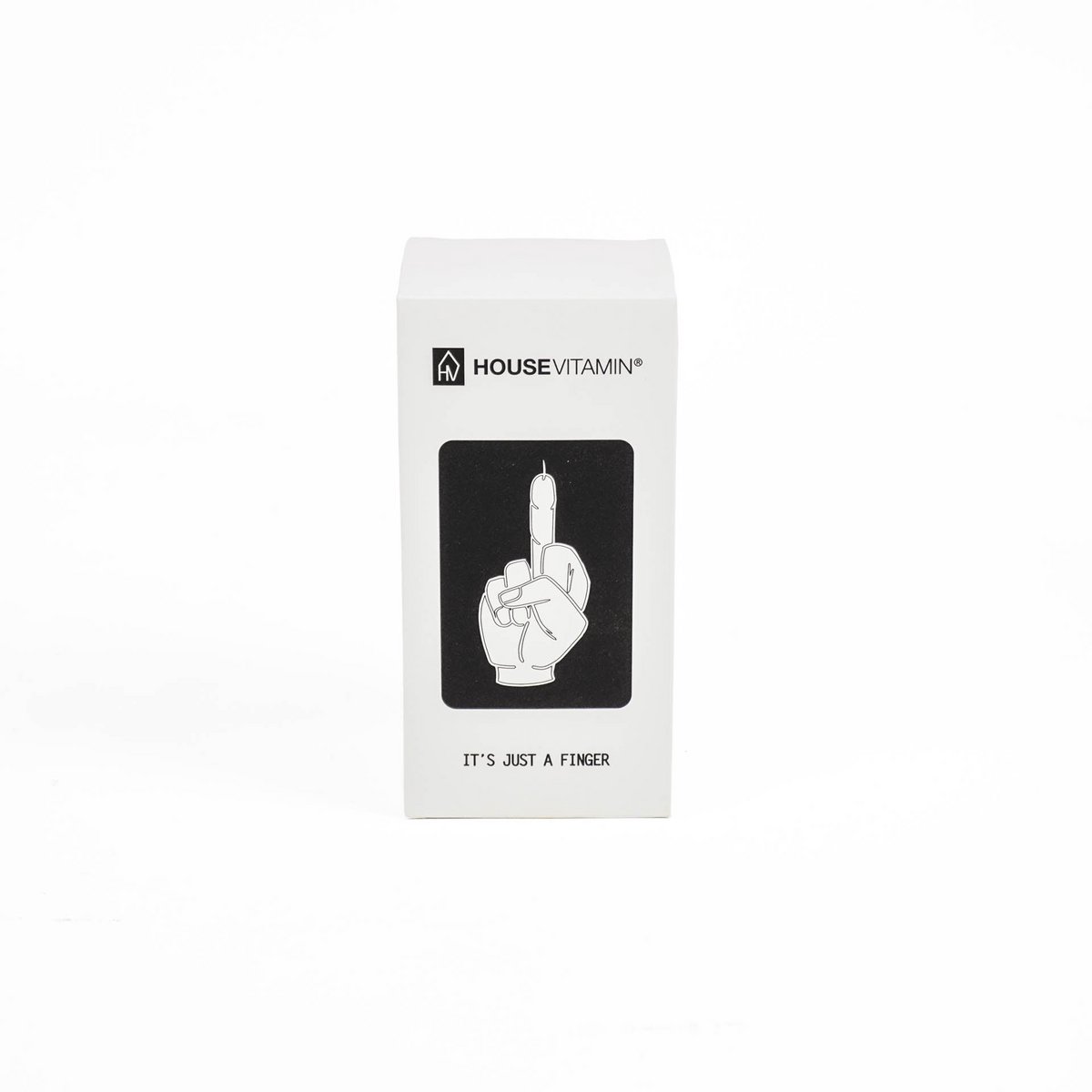 Candle -Middle Finger - Wax -White - 310 gram - 10x9x17cm