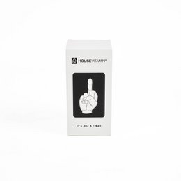 Candle -Middle Finger - Wax -White - 310 gram - 10x9x17cm