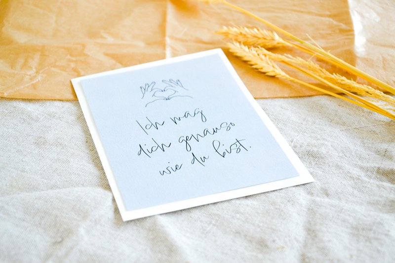 Postkarte "Ich mag dich genauso, wie du bist"