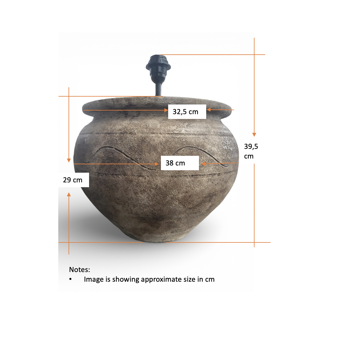 Terra Bruta – Handgefertigte Terrakotta-Tischlampe – handgefertigt in Portugal