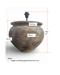 Terra Bruta - Håndlavet Terracotta Bordlampe - Håndlavet i portugal