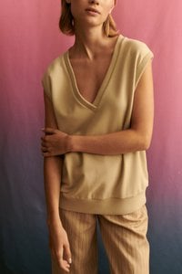 Tabea Pullunder in sandfarben für Frauen