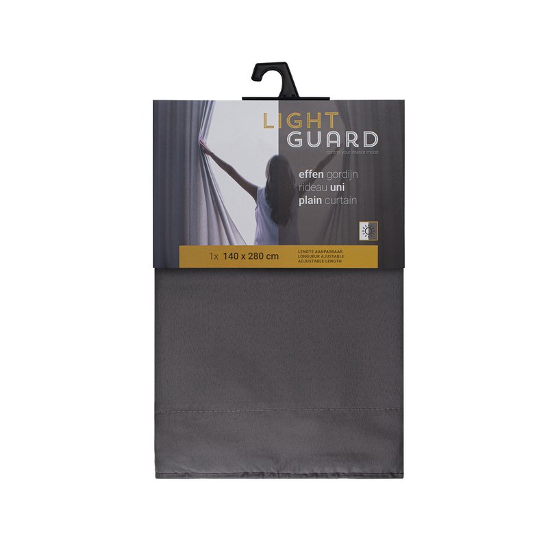 Light Guard ready -made curtain - Lightly transmitting - Length adjustable - with rings - 140x280cm