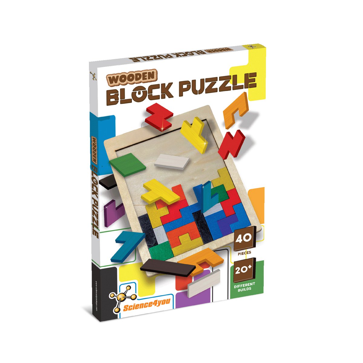 Tetris Holzspielzeug für Kinder (7 Sprachen)