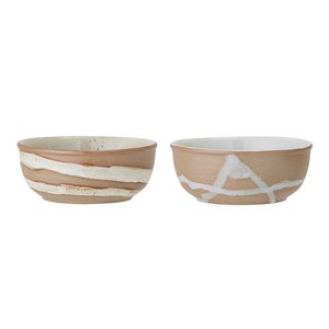Peony Bowl, Brown, Stoneware