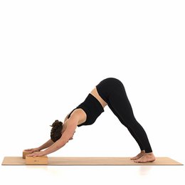 bloc de yoga en bois roulant