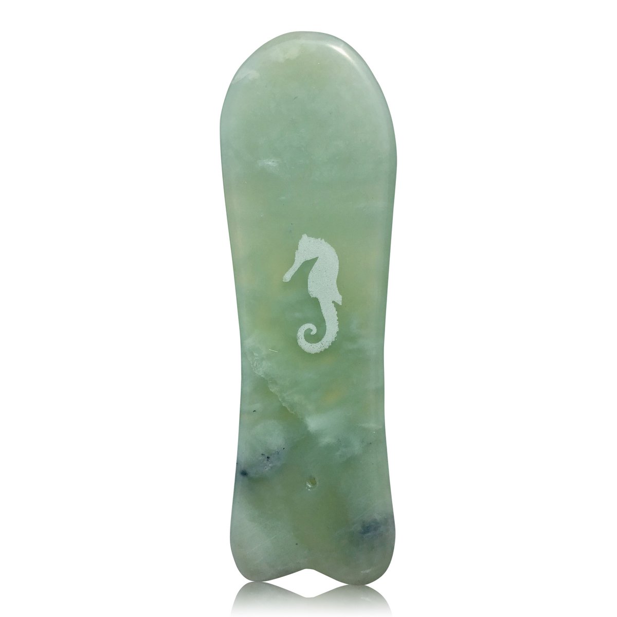 Jade Gua Sha Fischschwanz flach