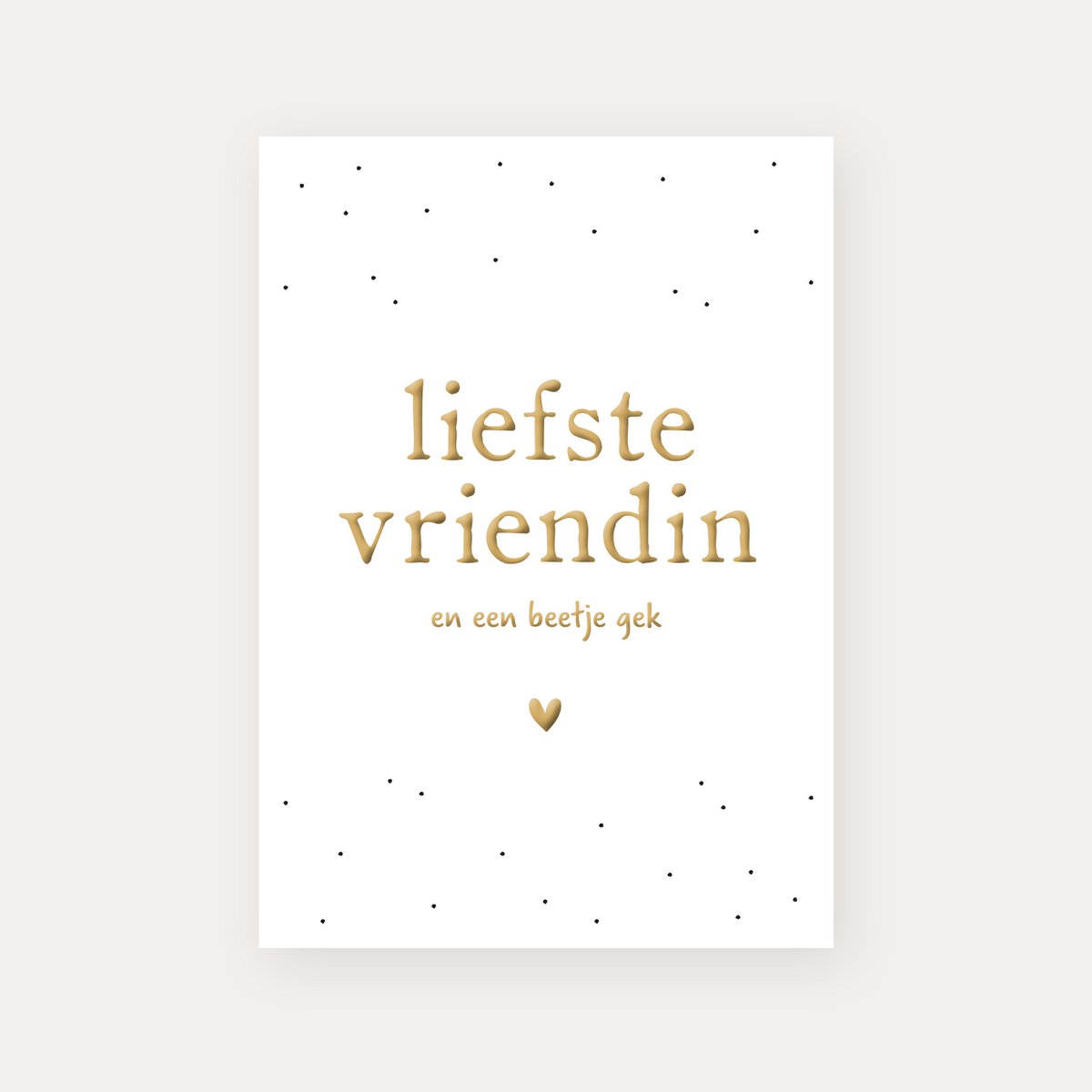 Carte Cher ami | Feuille d'or