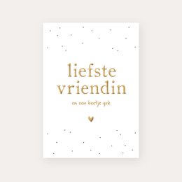 Kort Kæreste Ven | Guld folie