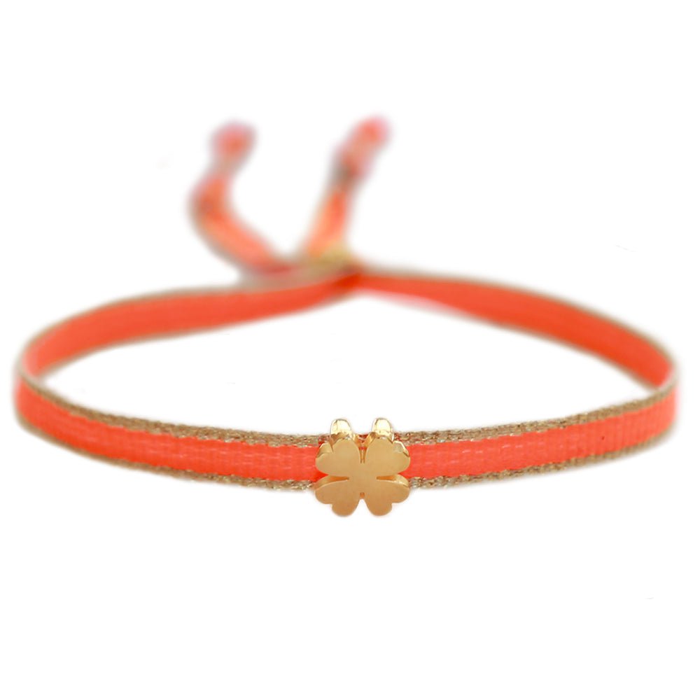 Bracelet tissé orange