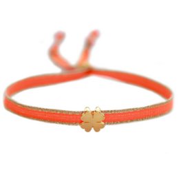 Bracelet tissé orange