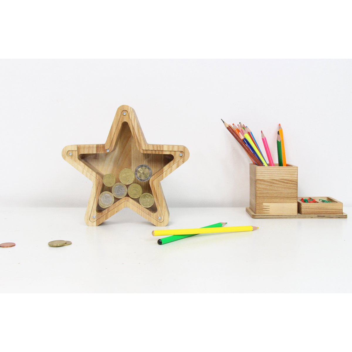 Spargris, Wooden Star sparegris