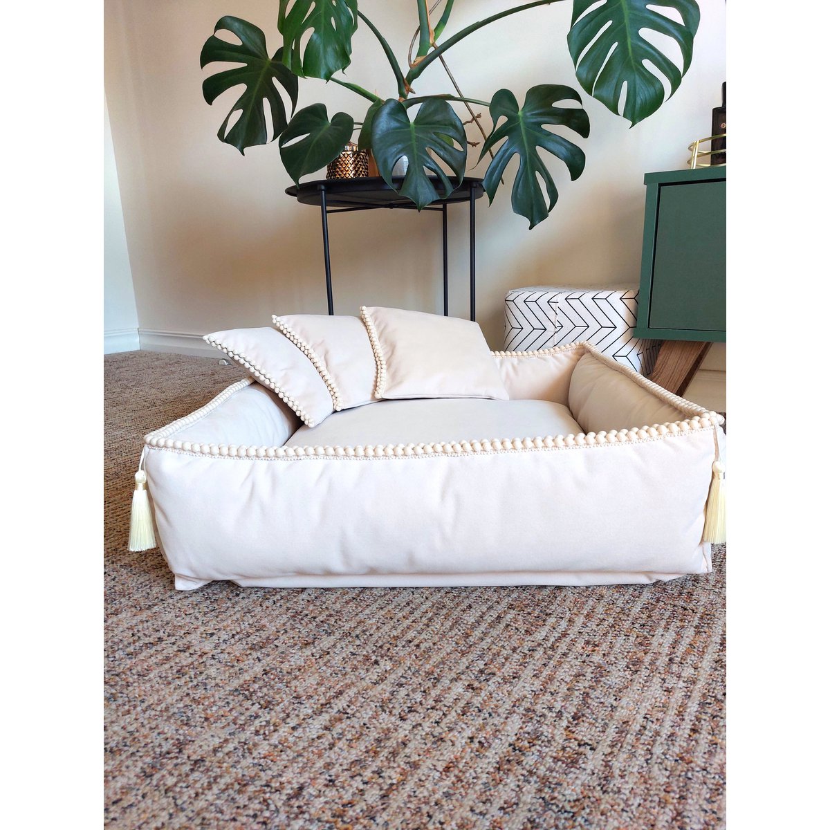 Cama para mascotas de lujo hecha a mano
