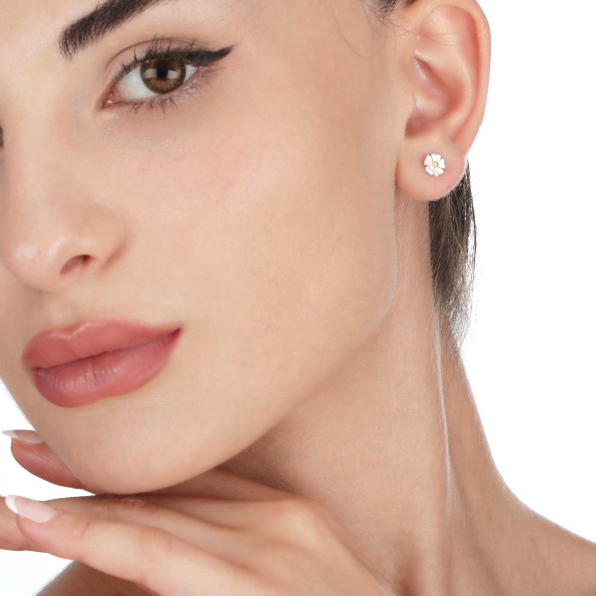 Buttercup Mini Stud Earrings - 925 Sterling Silver - OHR925-44