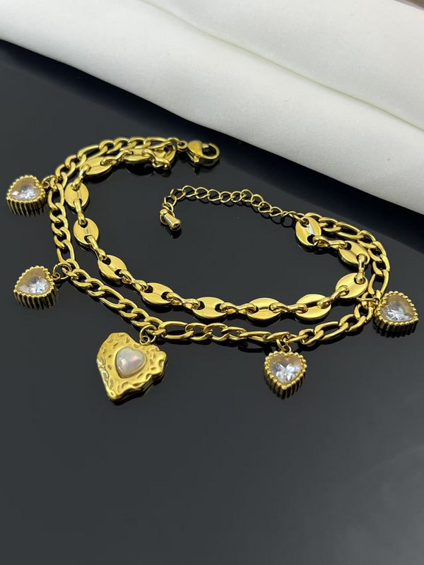 Brazalete de acero inoxidable Corazones