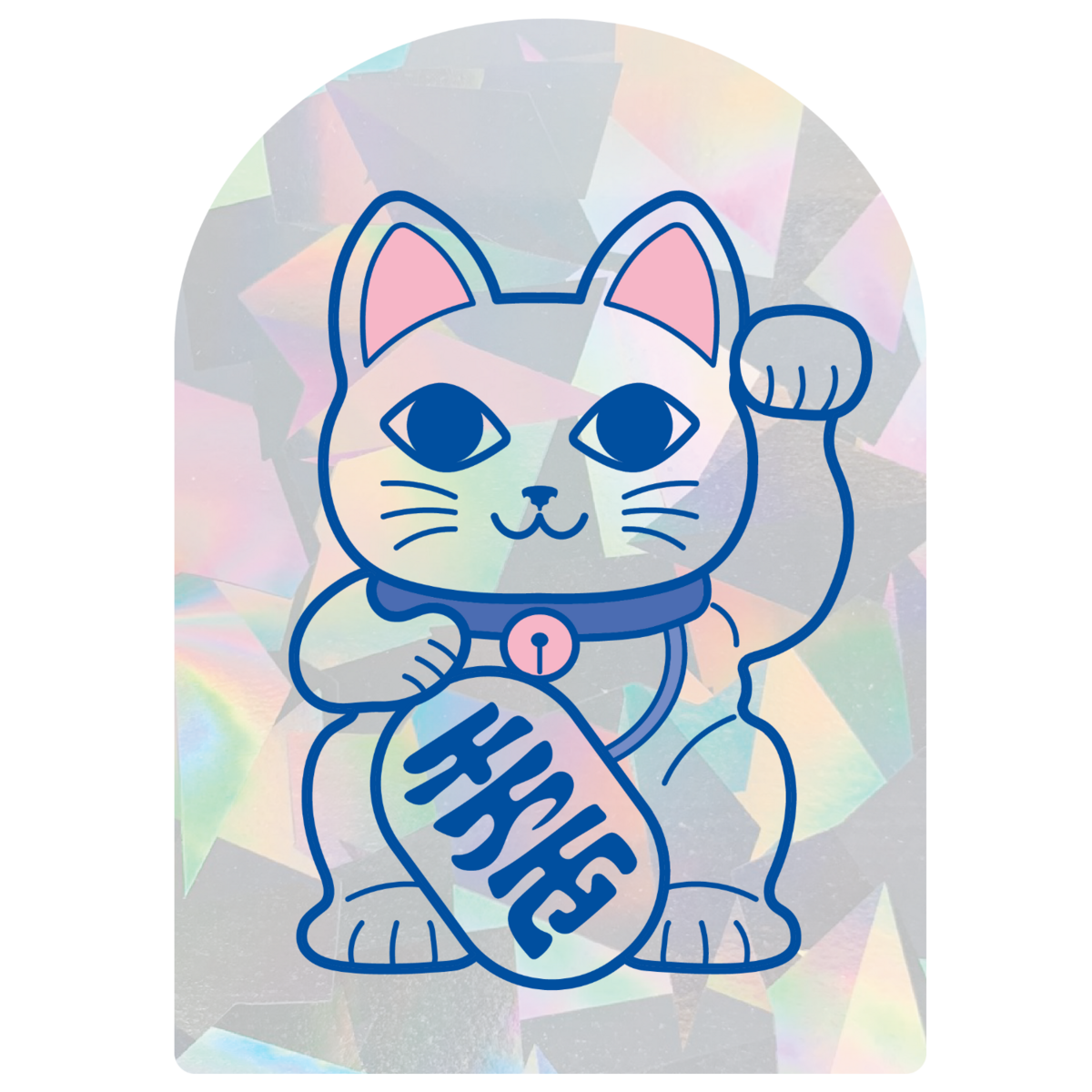 Autocollant de fenêtre fabricant d'arc-en-ciel Maneki Neko
